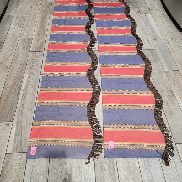 Hi End Accents fringed valance pair  Southwest Cowboy Aztec Ranch 84 x 18 - Picture 4 of 12